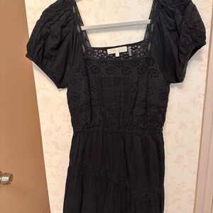 LoveShackFancy Black Mini Dress